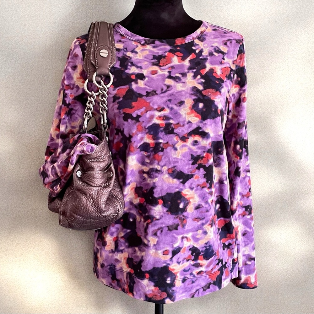 Abstract Long Sleeve Graphic Top